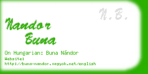 nandor buna business card